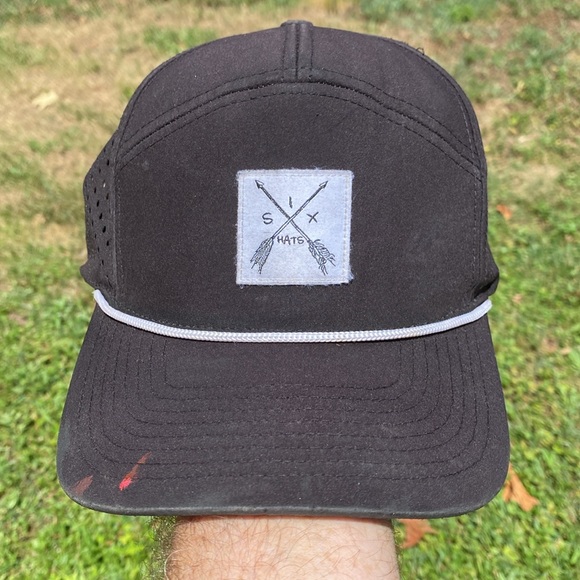 SIX hats thirst project SnapBack hat 7 panel black mesh back cap - Picture 15 of 16